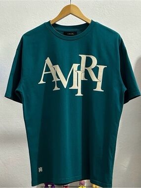 AMIRI STAGGERED LOGO T-SHIRT SIZE M
